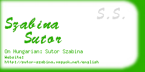szabina sutor business card
